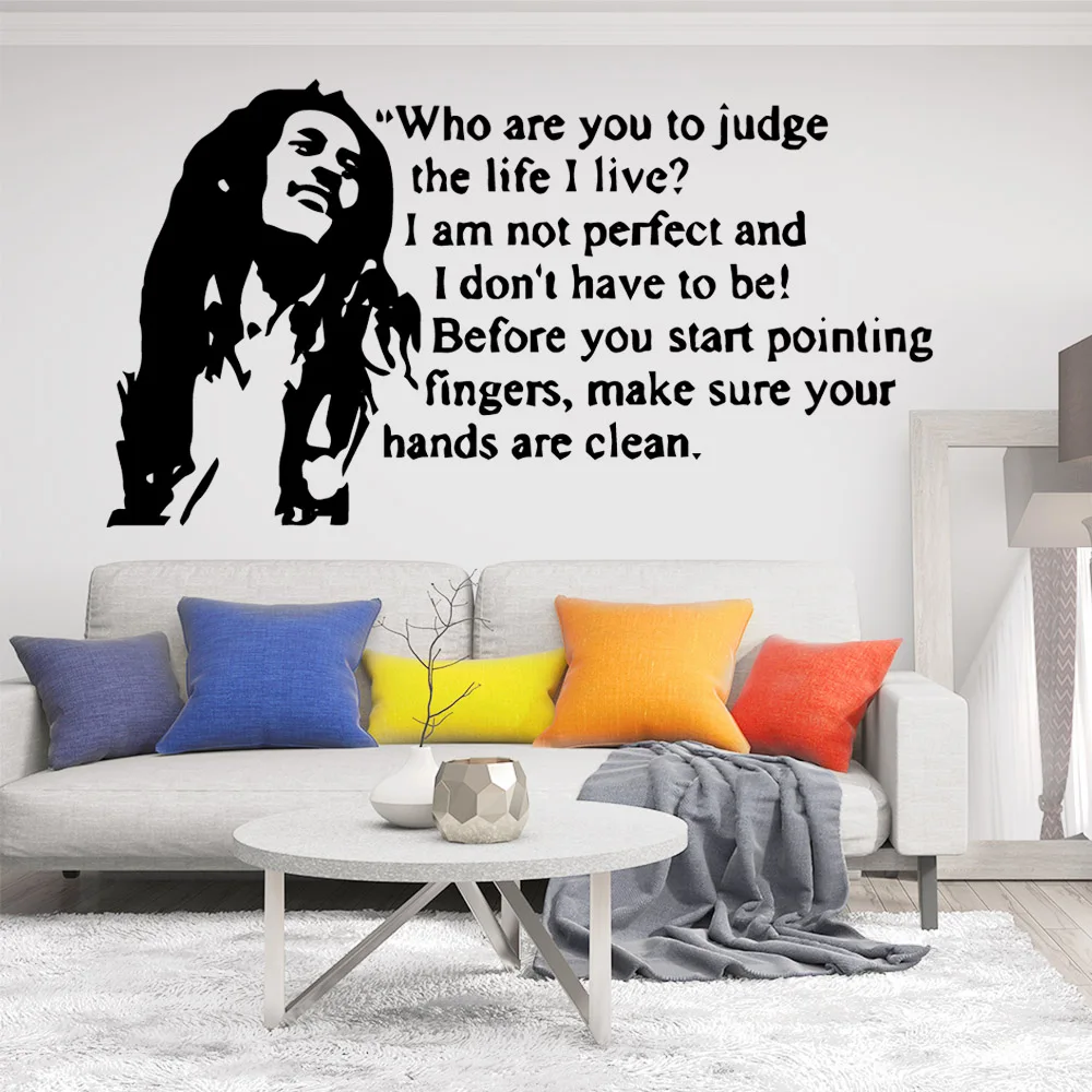 Красочные соул музыка певица Боб Марли съемные художественные виниловые