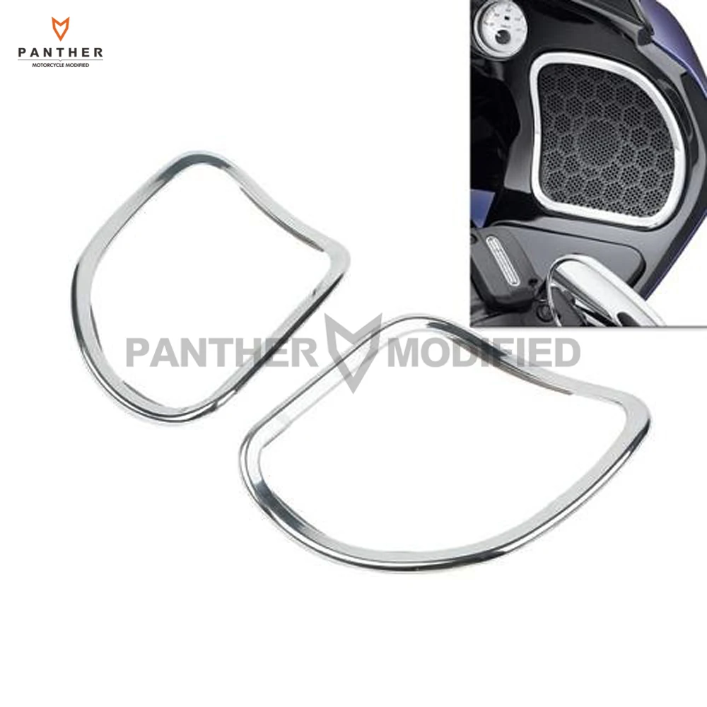 

Chrome Motorcycle Front Speaker Trim case for Harley Davidson Touring Road Glide 2015 2016