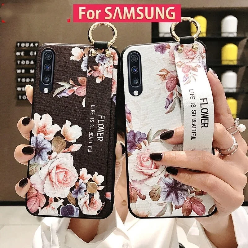 

Чехол для Samsung S9 S10 S20 FE S21 ultra A51 A52 12 72 31 20 21s A50 A70 A71 Note 20 plus, чехол с ремешком на запястье