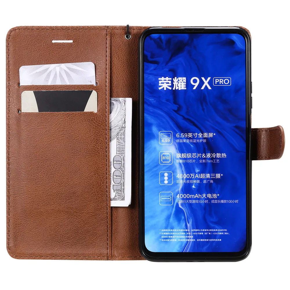 Флип кожаный чехол для Funda huawei Honor 9X Pro Чехол для Coque huawei 6X 7X 8X 9X 8A 8C Чехол-книжка для мобильного телефона