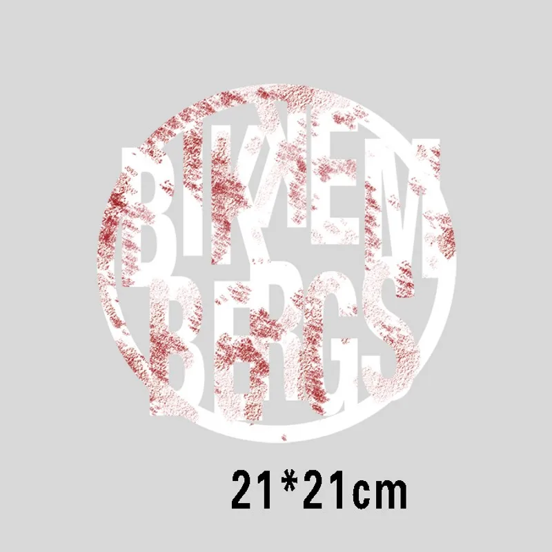 

21x21cm Round letters Iron on Patches For DIY Heat Transfer Clothes T-shirt Thermal transfer stickers Decoration Printing