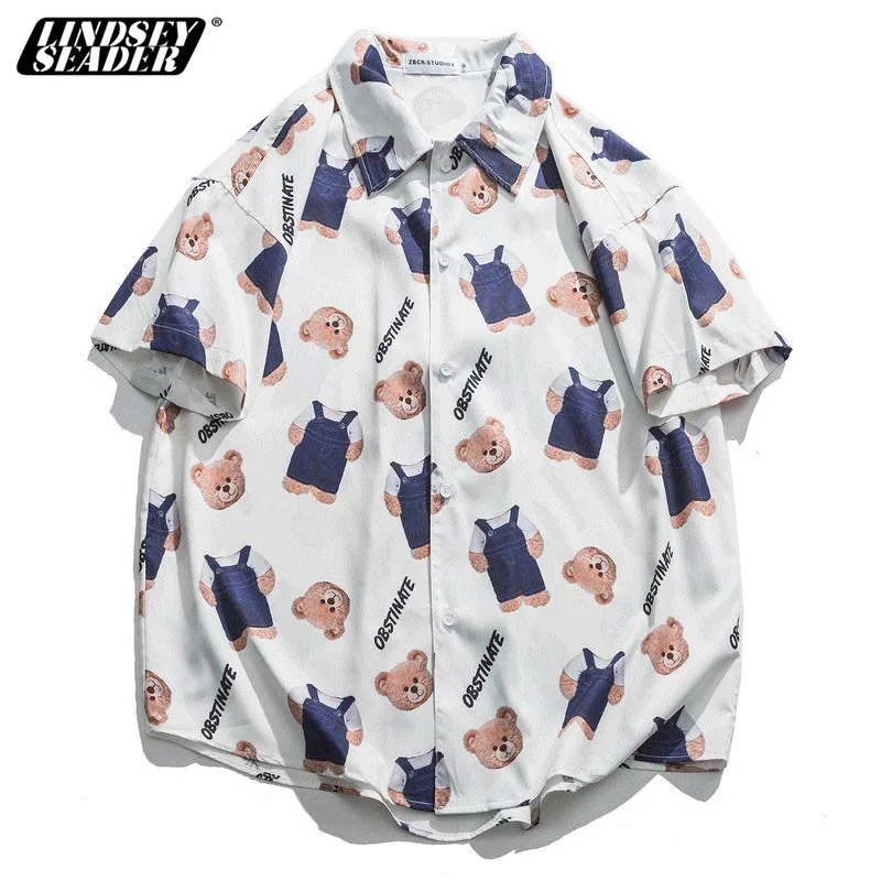 Футболка Мужская/женская с принтом медведей коротким рукавом|Повседневные