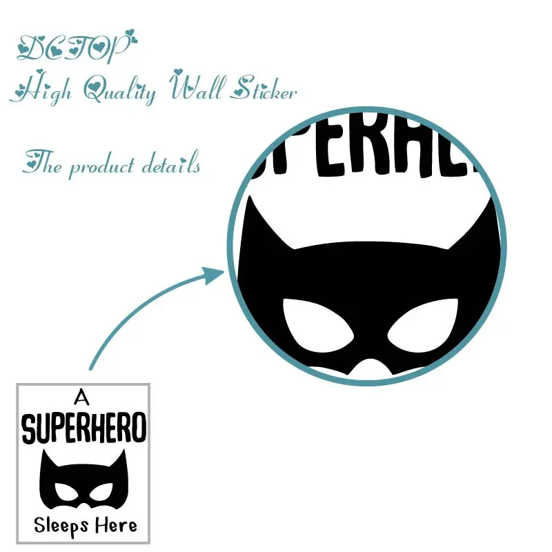 Наклейки на дверь супергероя спит здесь съемные настенные художественные