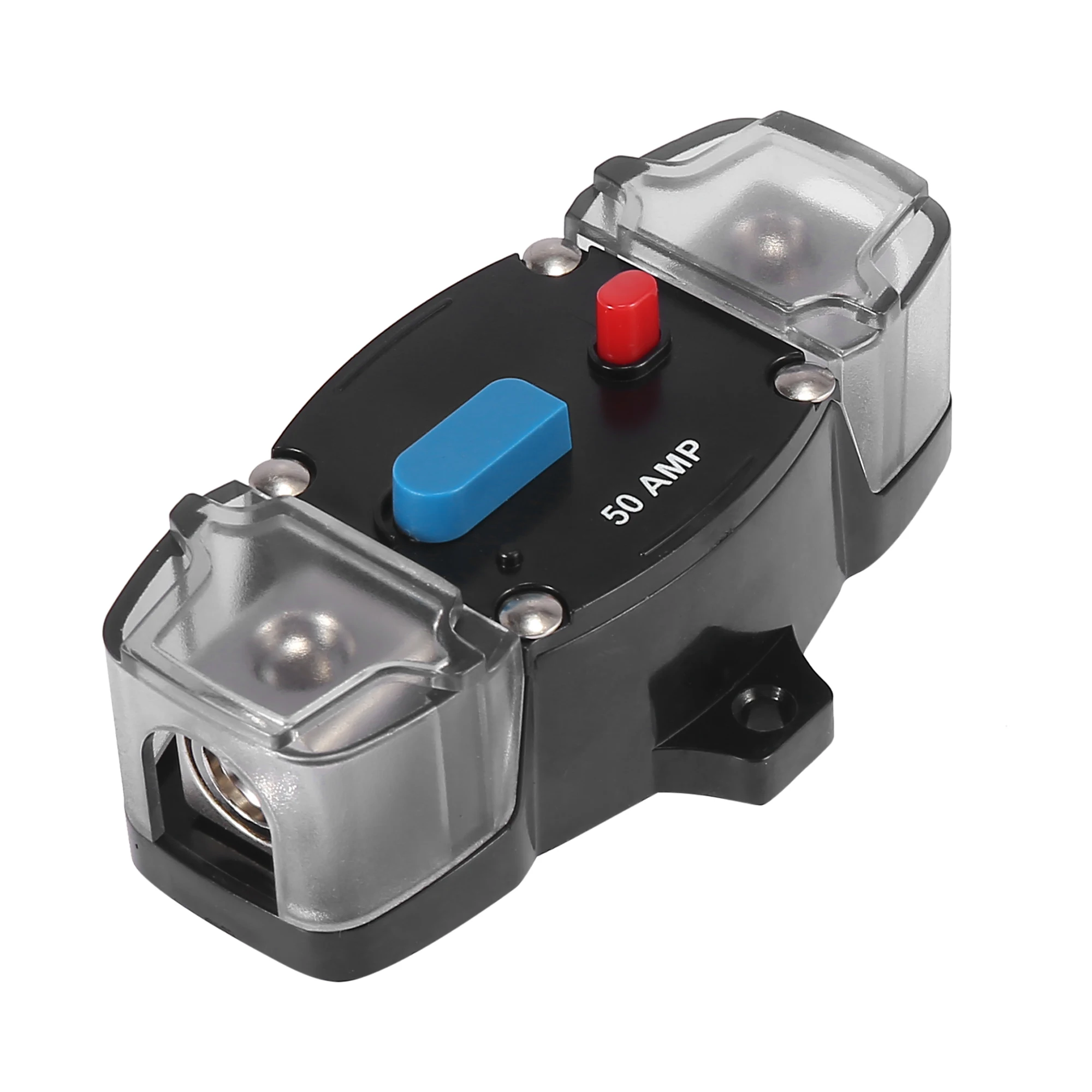 

X Autohaux 50Amp Circuit Breaker Audio Inline Fuse Holder DC 12-24V Protector For Car Truck Boat RV