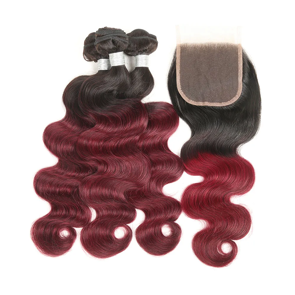 Бразильские объемные волнистые пряди T1B/99J 3 натуральных волос с застежкой |