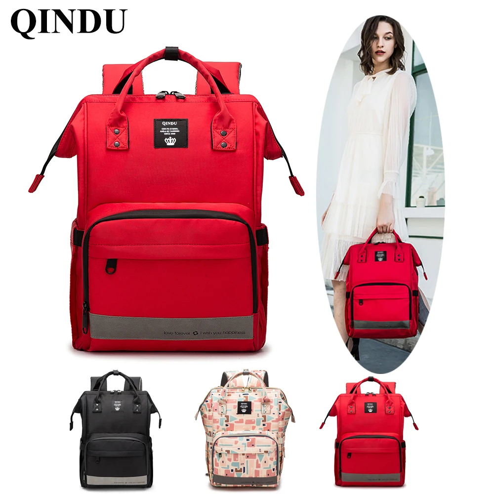 Модная сумка для мам рюкзак детской коляски многофункциональная большая емкость