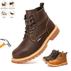 Защитные ботинки мужские и мужские рабочие ботинки, неразрушаемые стальные ботинки с носком, противоударные дышащие кроссовки с защитой от проколов