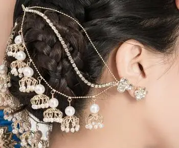 earrings Индийские пакистанские аксессуары для танцев, женские серьги для танцев, головной убор - Цвет: earrings