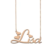 lisa name necklace custom name necklace for women girls best friends birthday wedding christmas mother days gift
