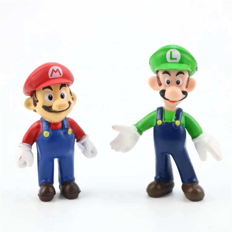 

Super Mario Green Treasure Mushroom Peach Princess Luigi Donkey Kong PVC Toy Action Figures Model 18pcs/set Kids Birthday Gift