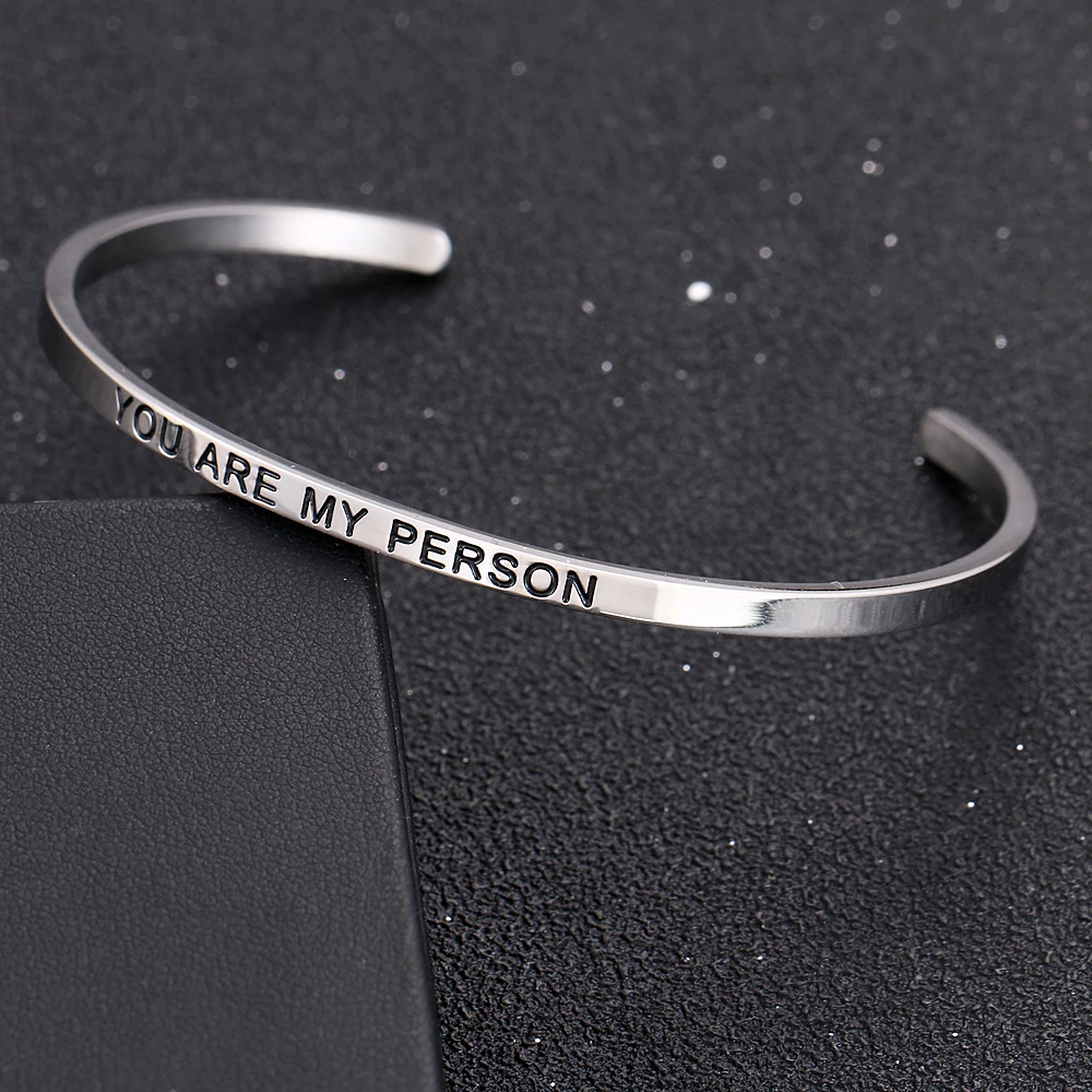 You are My Person браслет из нержавеющей стали 4 мм позитивный вдохновляющий