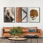 Современная Абстрактная Золотая настенная Художественная печать и плакат на холсте семейная картина для гостиной спальни украшение для дома