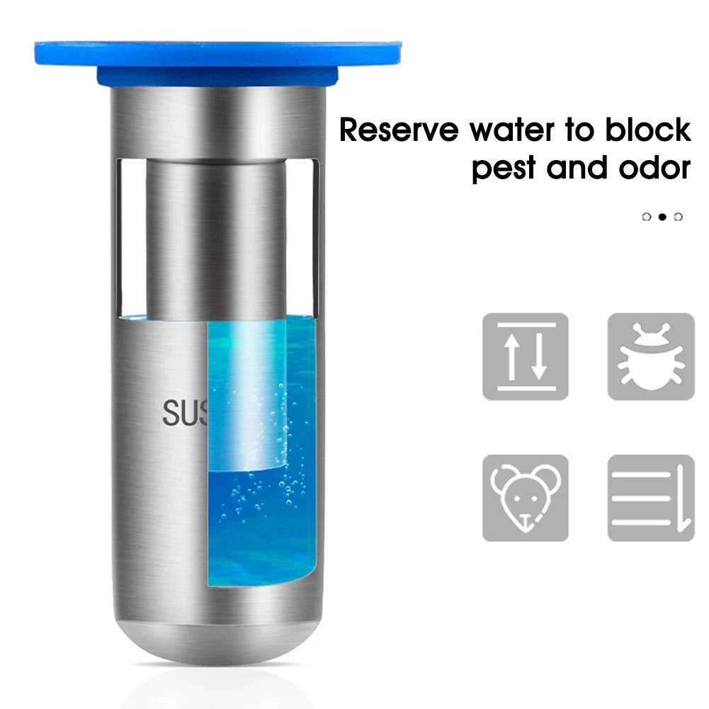 Домашний сливной сердечник для пола антикоррозийный с защитой от запаха