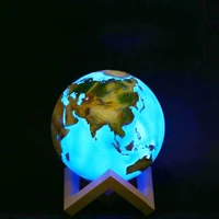 3d print lamp moon earth lamp 16 colors change led night light for home decoration ocean 3d table lamp desk light child gifts
