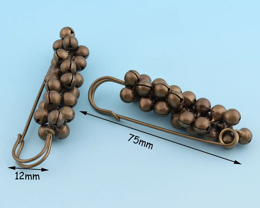 Античная латунная Защитная булавка 75 мм булавки для белья Kilt на спину