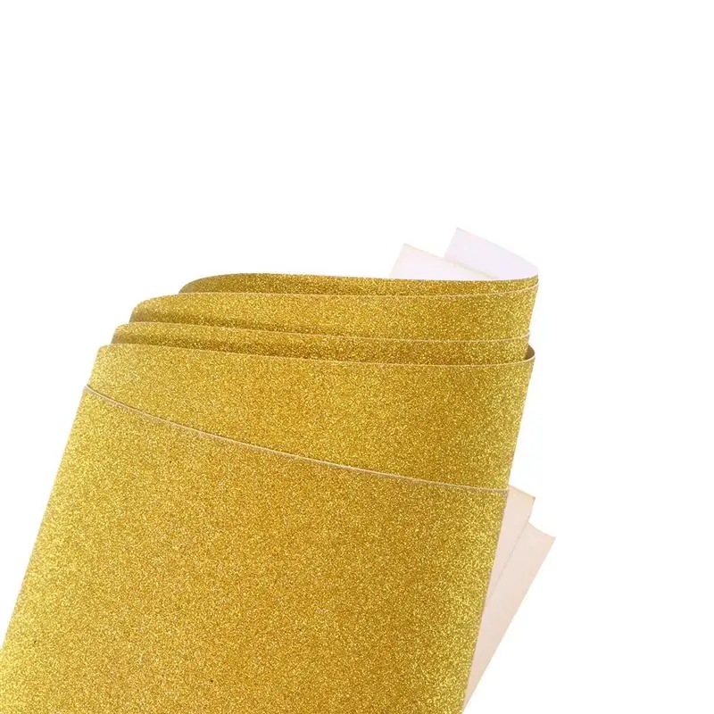 

10pcs A4 Sheets Glitter Cardstock Card Making Diy Material Sparkling Craftwork Scrapbooking (Gold)