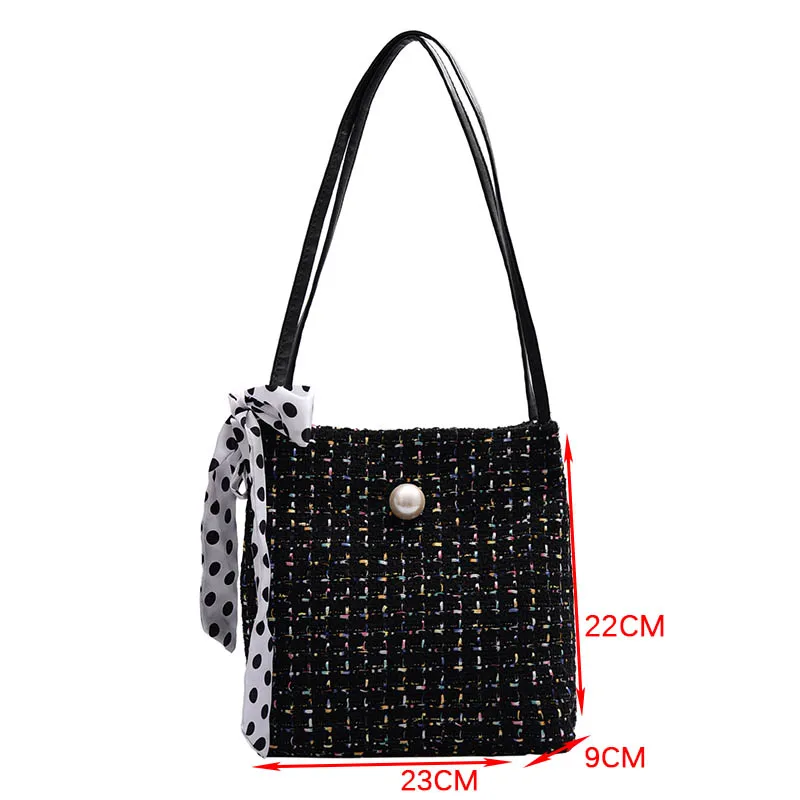 

Rhombic Stripe Shoulder Bag 2020 Women's Luxury Designer Polka Dot Ribbon Underarm Bags Shopper Purses And Handbags Ladies
