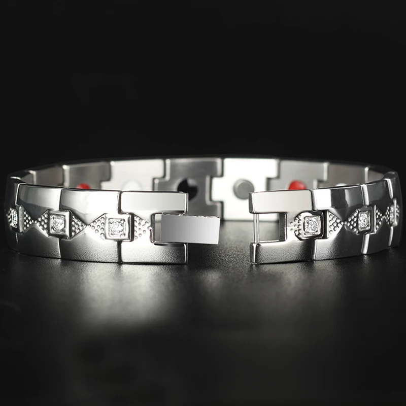 Мужской браслет из нержавеющей стали TrustyLan цвета розового золота с кубическим