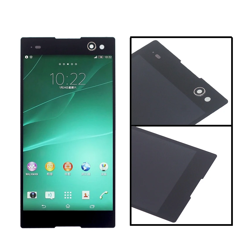 Для SONY Xperia C3 D2533 D2502 ЖК-дисплей дигитайзер Датчик стеклянная панель в сборе для