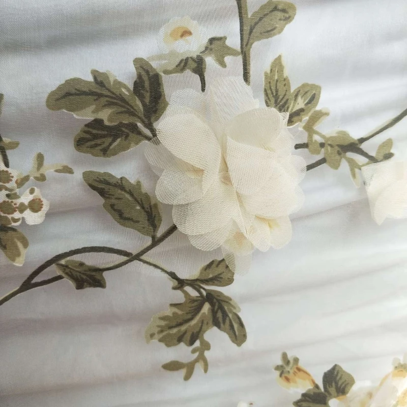 Marious Свадебный колпак для стула 56 шт 3D вышитые цветы органза пояс свадебное