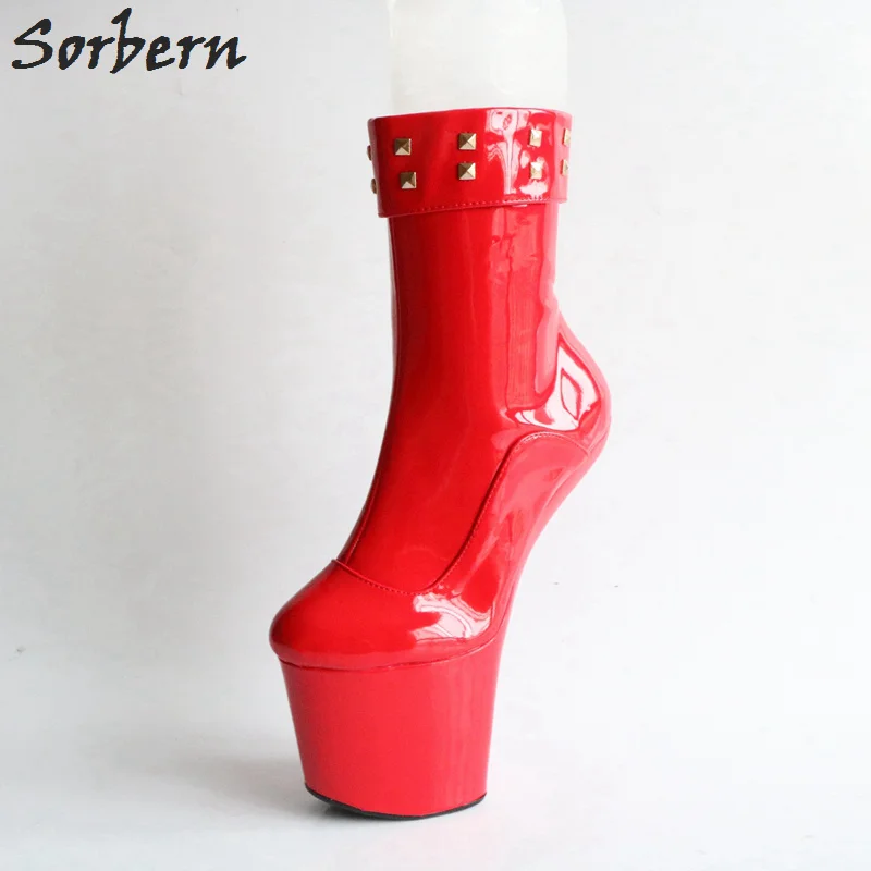 Женские ботинки без каблука с заклепками на платформе | Обувь