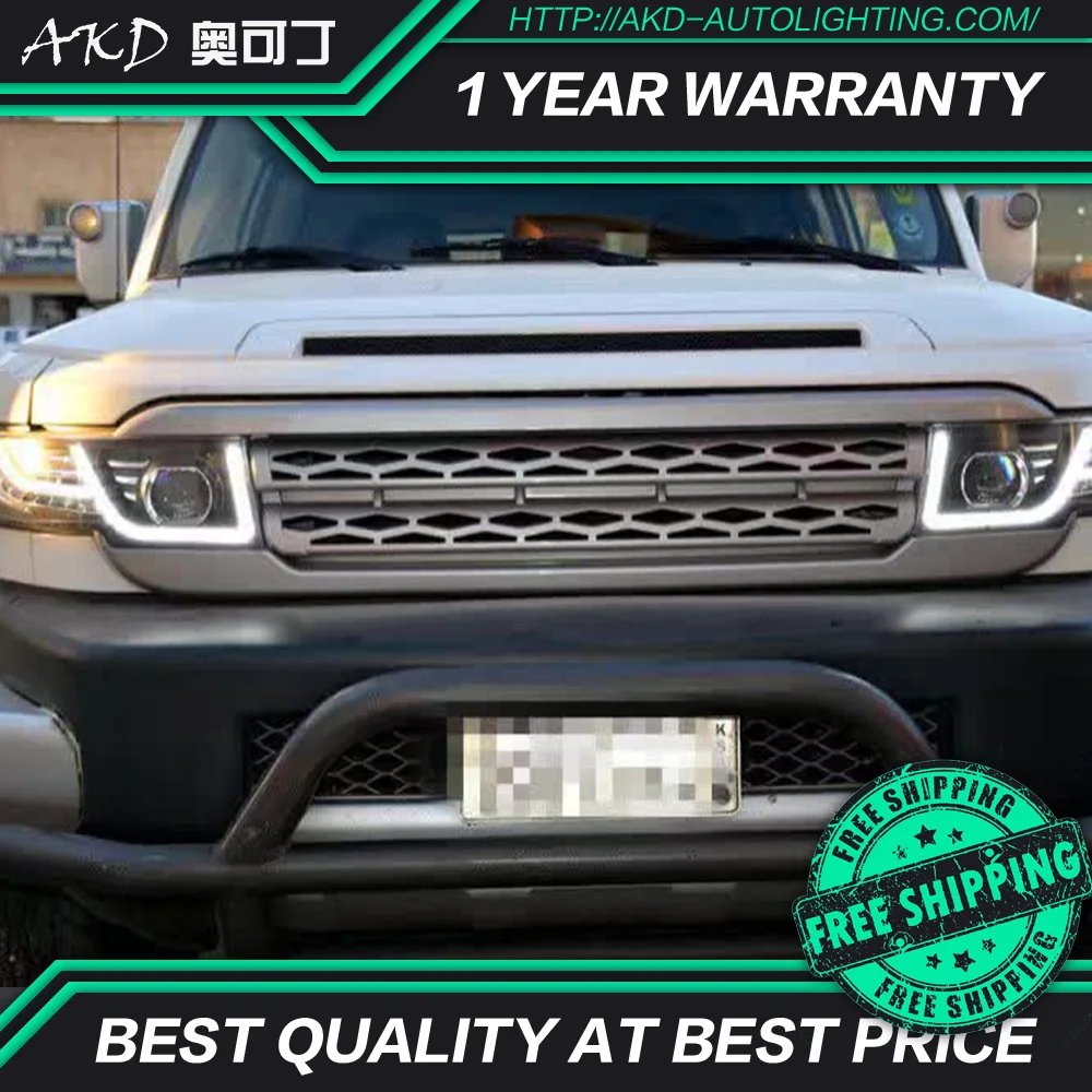 АКД автомобильного тюнинга фары для Toyota FJ Cruiser светодиодные DRL Противотуманные