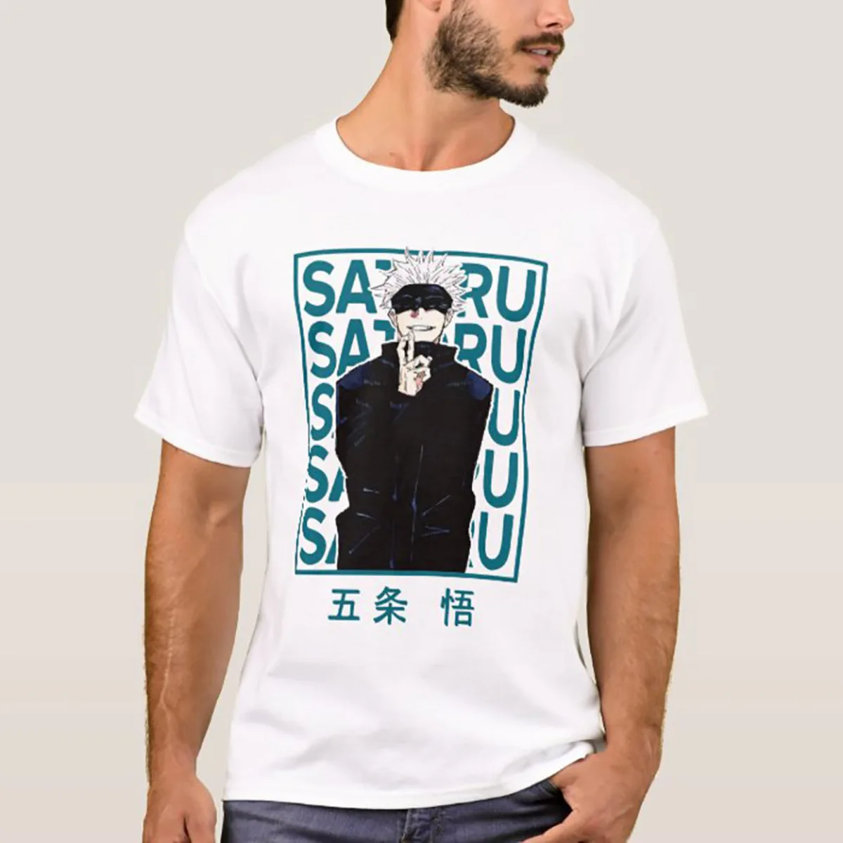 

Jujutsu Manga Satoru Kaisen Men T Shirt Fashion Tees Short Sleeve Crew Neck T-Shirts Pure Cotton Printed Clothing