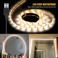 usb makeup mirror light dc 5v vanity mirror led dressing mirror lamp bedroom foldable waterproof flexible decorative wall lamps