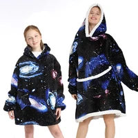 winter sherpa blanket plush fleece family matching hoodie girl sweatshirt avocado homewear oversized if need 2pcs pls order 2