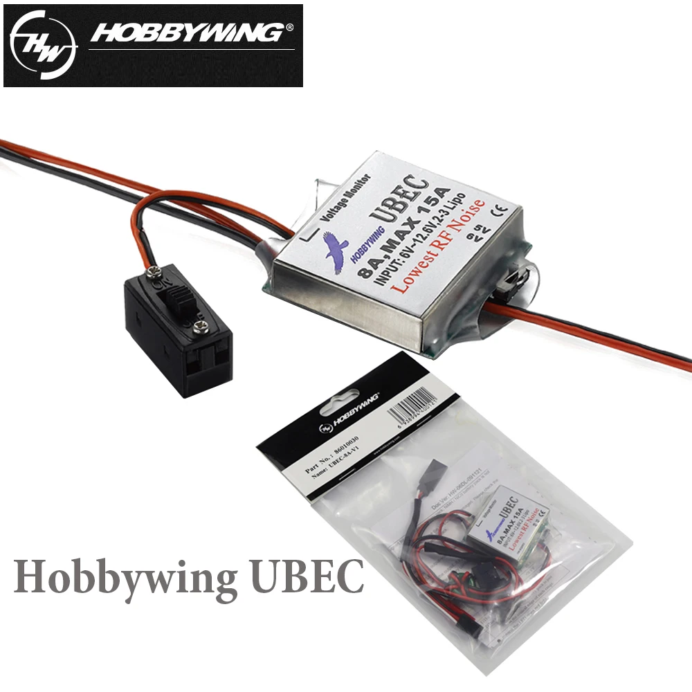 Оригинальный щеточный электронный регулятор скорости Hobbywing 5V-6V переключаемый RC 8A