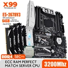 Материнская плата HUANANZHI X99 TF, с DDR4, DDR3 LGA2011-3, LGA 2011, Xeon E5 2678 V3, 64 ГБ = 16 Гб * 4, 3200 МГц, ОЗУ