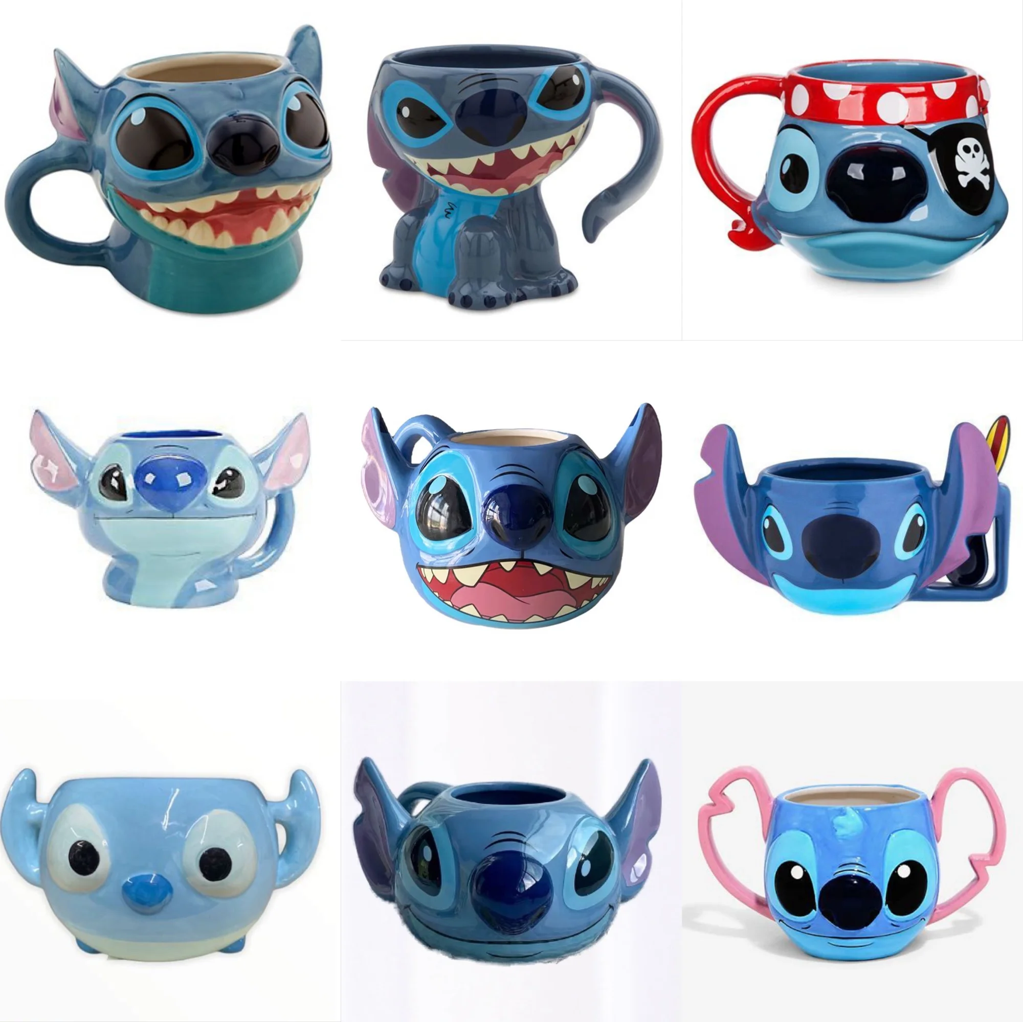 Disney star-taza de agua para beb&eacute;, vaso de cer&aacute;mica Steve, taza de cabeza grande con forma especial-0