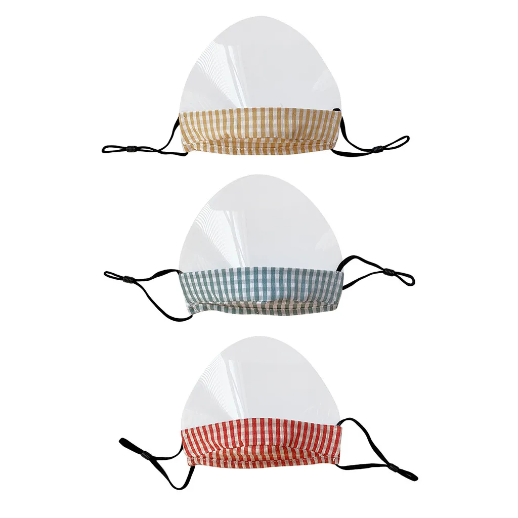 Unisex mondkapjes herbruikbaar Dustproof Radiation Protection wasbaar volwassen Transparent Visible Face Masks 3PCS |