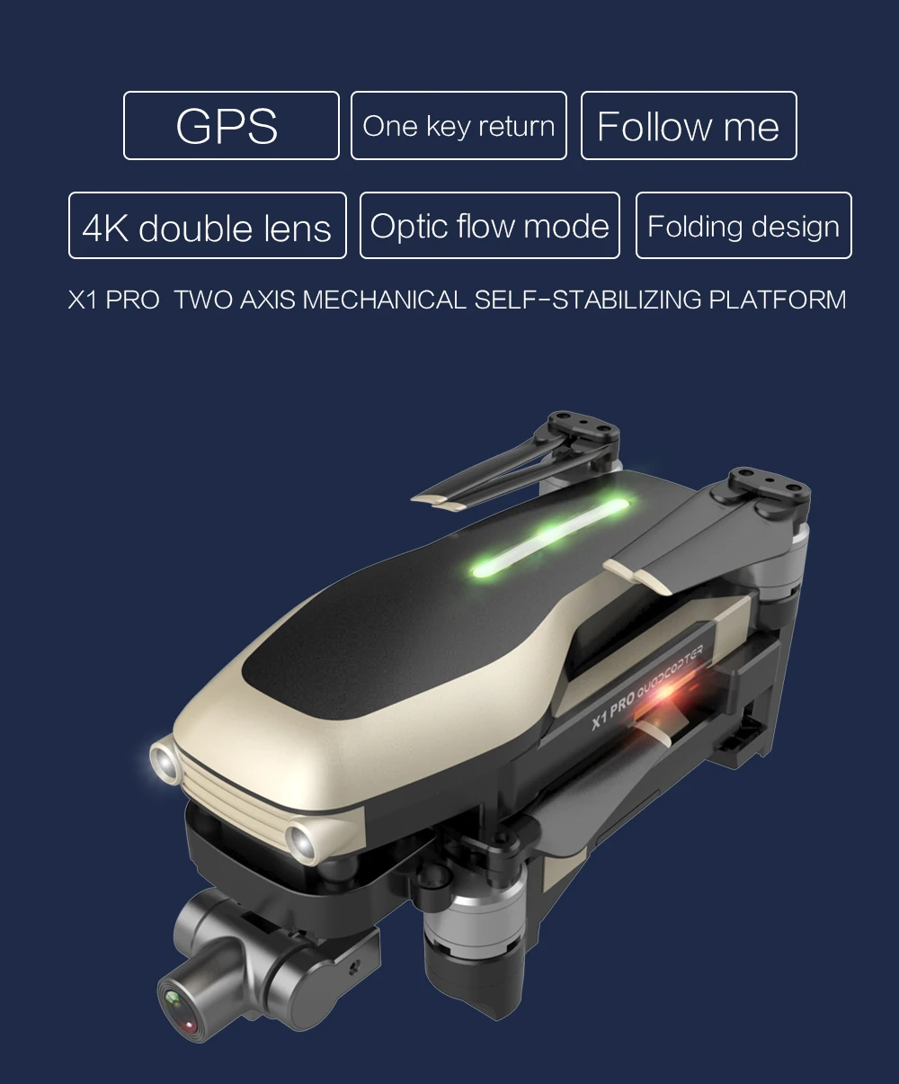 L109 Pro X1 PRO GPS Drone 4K Two-Axis Anti-Shake Gimbal Camera HD 5G WIFI FPV Brushless Motor 1.2km Long Distance RC Quadcopter