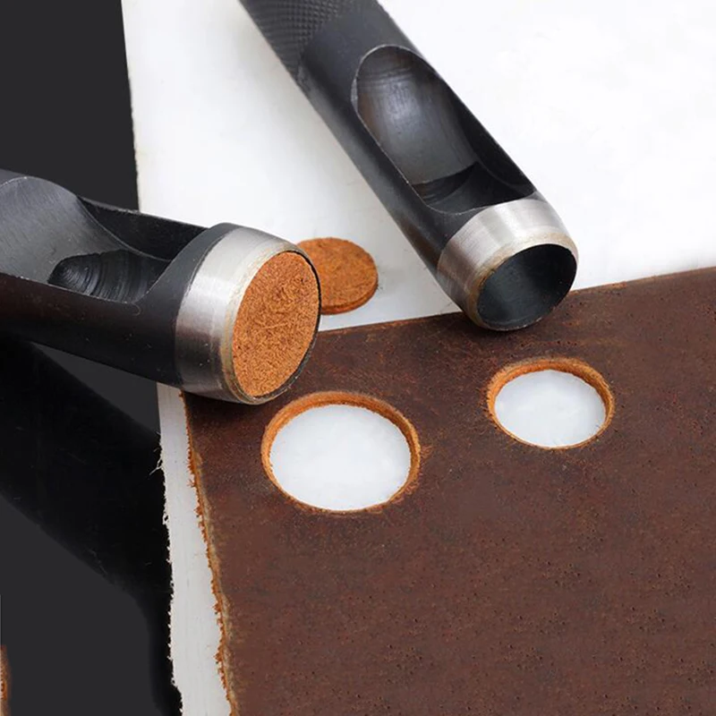 

DIY Leather Punch Leathercraft Hole Craft Set Leather Craft Hollow Drilling Puncher with Bag