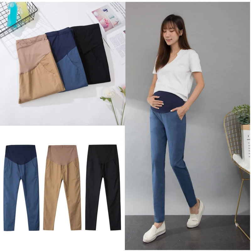 

Maternity Pants Pregnant Leggings Adjustable Elasticity Pregnant Pants For Spring And Autumn Maternity Trousers