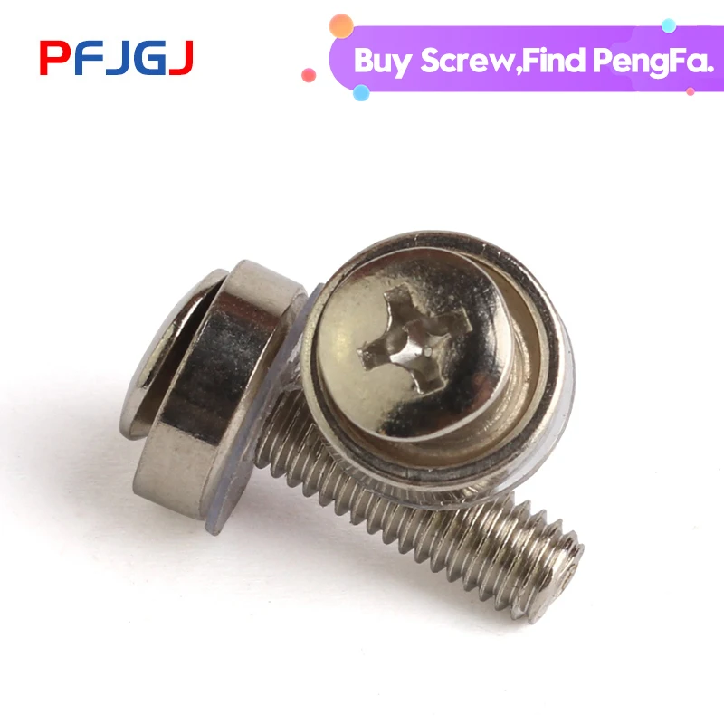 Винт с никелевым покрытием Peng Fa винт для шкафа корона три комбинированных винта
