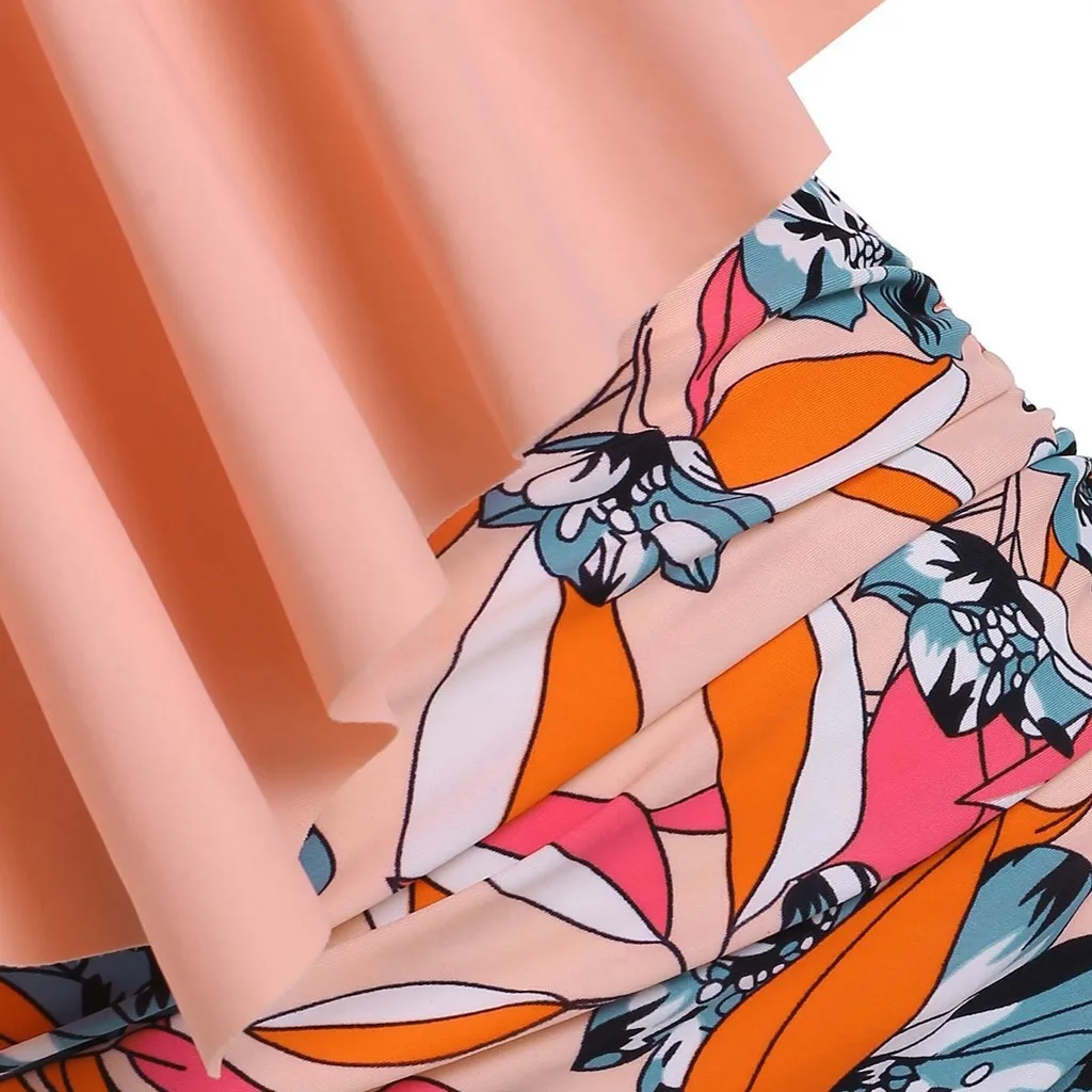 

women's swimsuit Polyester two piece sets bikini 2020 Women Push-Up Padded Plus Size Overlay Print Bikini Swimsuit