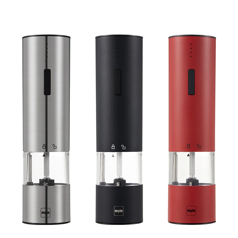 

Pepper Electric Grinder Stainless Steel Adjustable Automatic Easy Clean Grinder USB Charging Salt & Pepper Mill Kitchen Tools