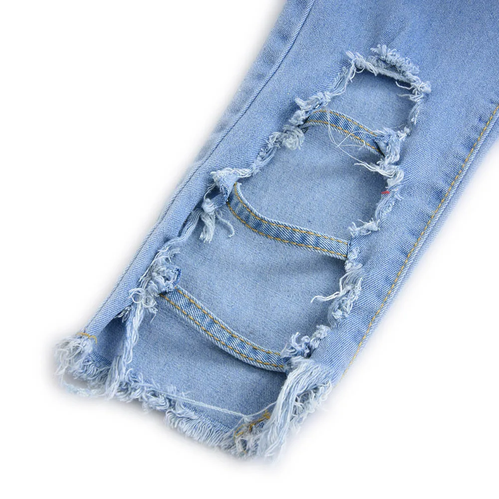

Cowboy Stretch Skinny Jeans For Women Sexy Slim Stretch Ripped Zipper Ladies Pencil Denim Pants Boyfriend Female Jeans D25