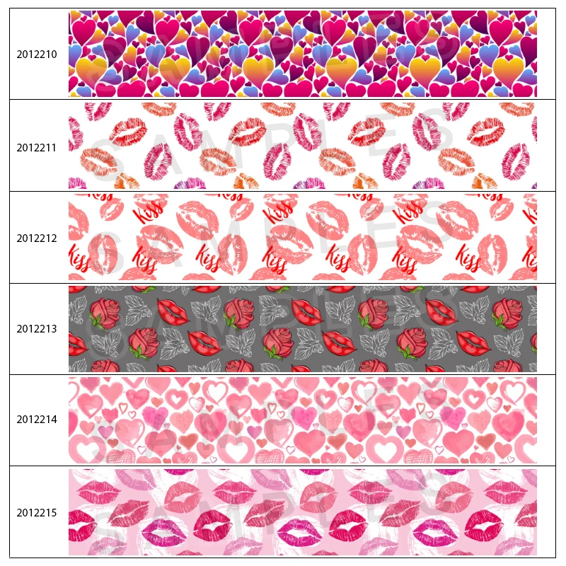 Принт губ на День святого Валентина 10 ярдов печатная корсажная/атласная лента |