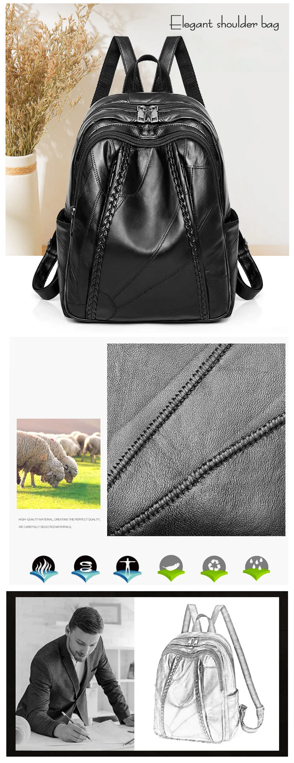 Винтажный натуральный кожаный рюкзак для женщин Mochila Feminina большой емкости рюкзак школьный рюкзак сумки для девочек-подростков сумка для женщин