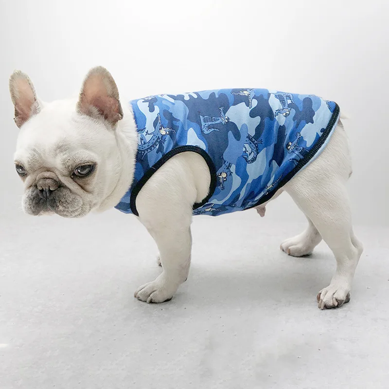 Одежда для мопса летняя одежда французского бульдога милый мультяшный жилет