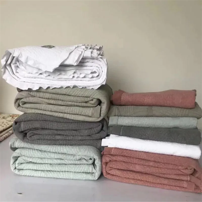 Американский стиль 3 шт сплошной цвет белый серый чистый хлопок вышивка