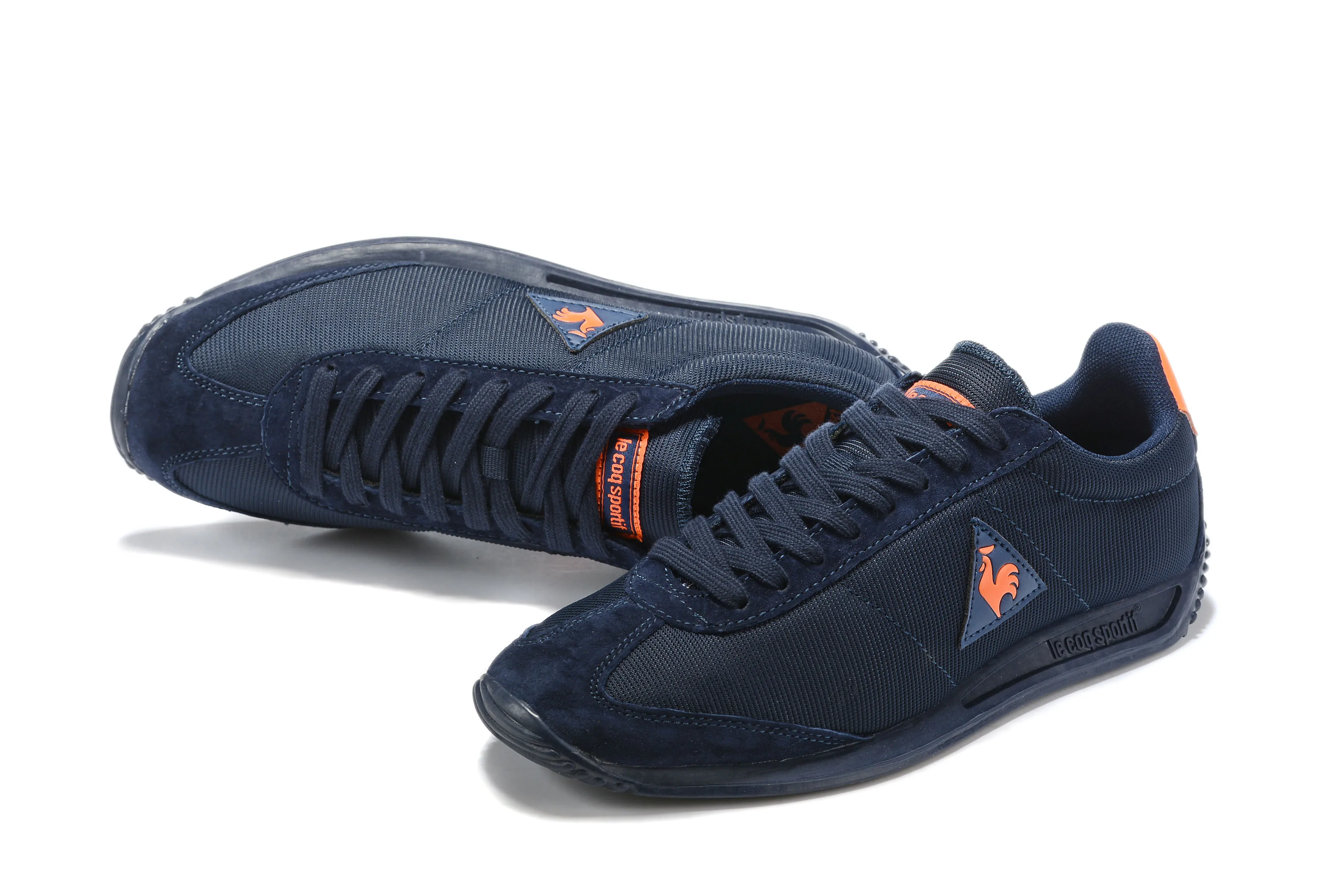 Dark blue orange red Le Coq Sportif/Повседневная мужская легкая обувь наивысшего качества; модная дышащая парусиновая обувь для мужчин и женщин; обувь для влюбленных пар - Цвет: Dark blue orange red