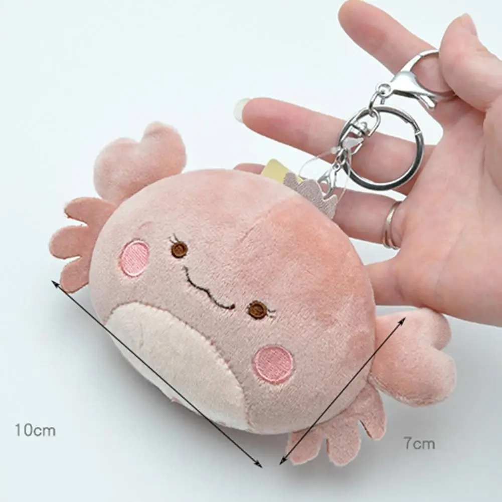 

10cm Cute Cartoon Crab Animal Plush Stuffed Doll Pendant Holder Bag Decoration Accessories Activities Small Gifts