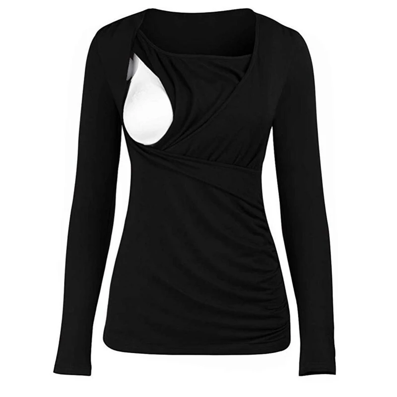 

3 Pcs Maternity Breastfeeding Clothes Pregnancy T Shirt Long Sleeve Blouse Women Tops