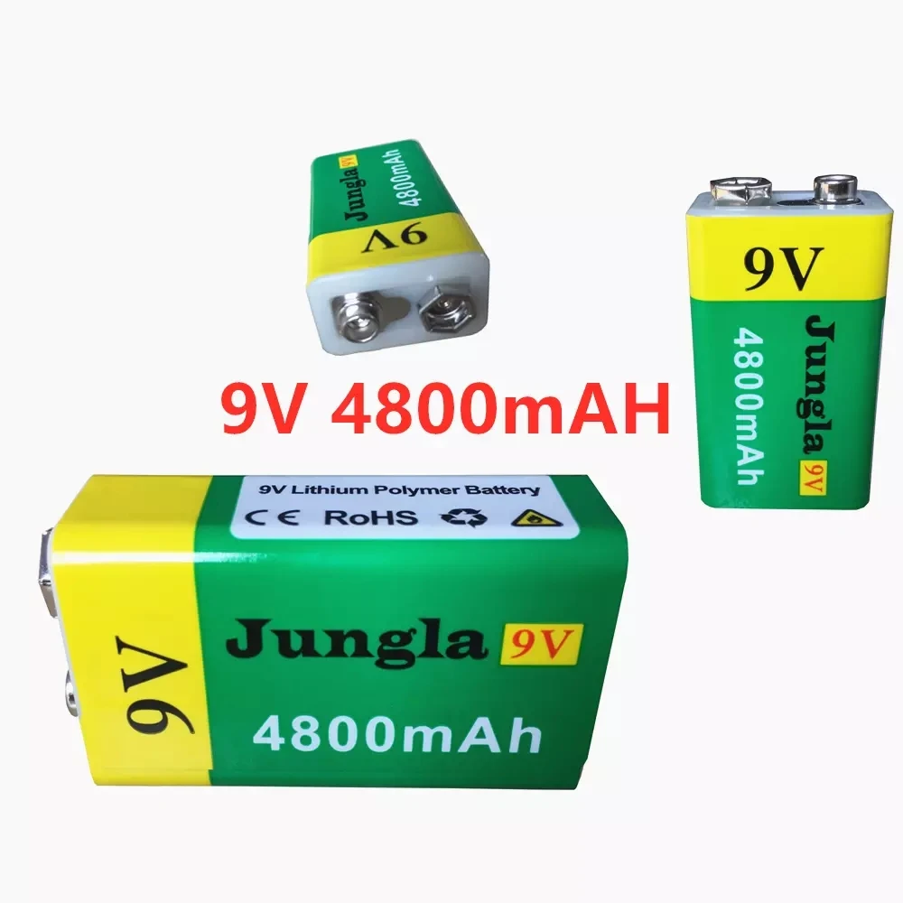 

6 шт., литий-ионные аккумуляторы 9 В, 4800 мАч, Micro USB