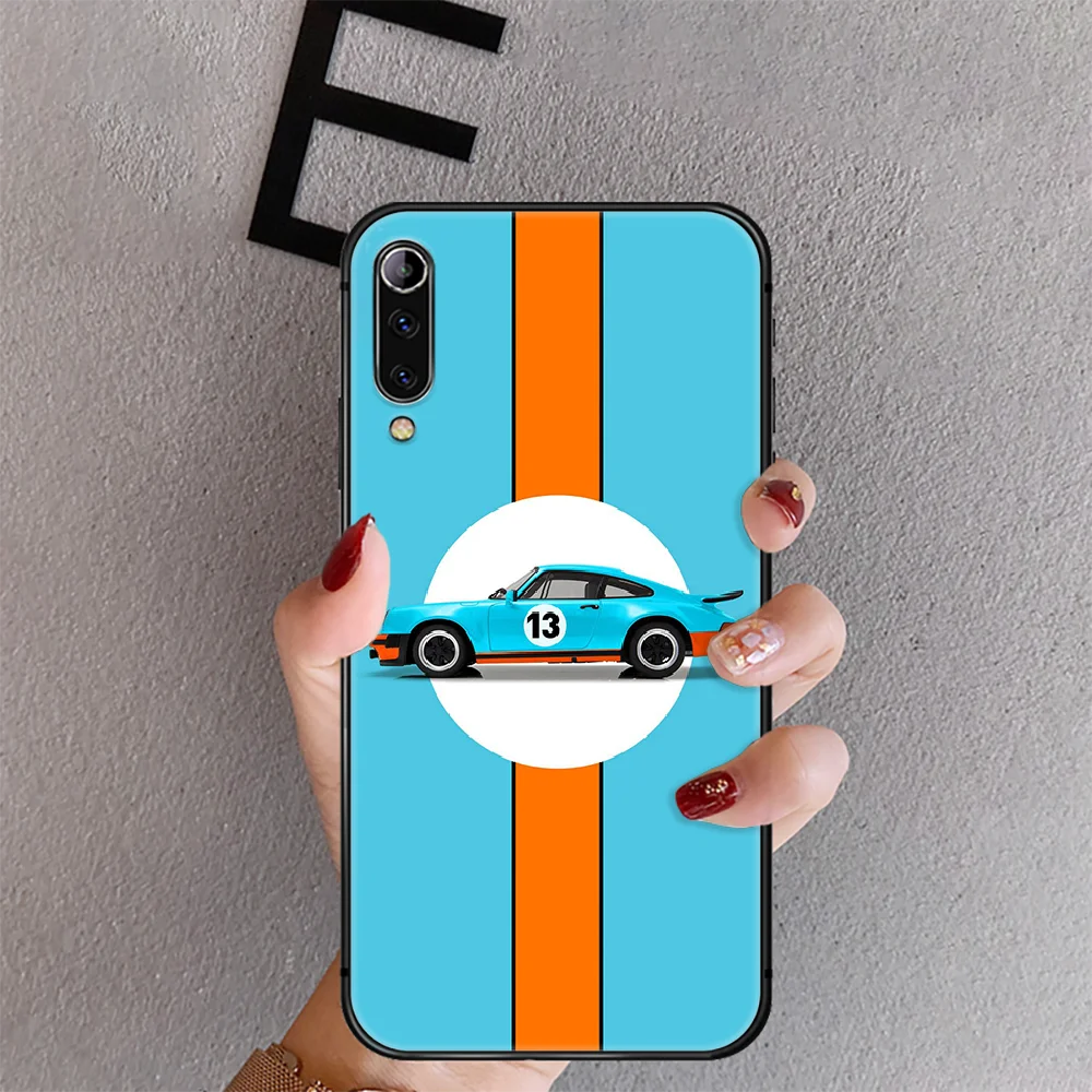 

Car Painting Racing Gulf Phone Case Cover For Xiaomi Mi Note 8 9 3 9 A2 A3 9T 10 Max Pro Lite Ultra Black Painting Hoesjes