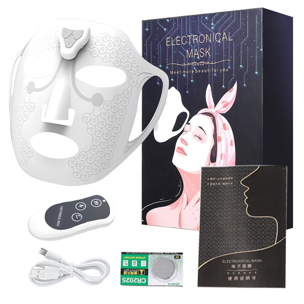 Electronic Facial Mask Removal Wrinkles Reusable Silicone Micro-current Anti-Acne Rejuvenation Face Skin Care Tools | Красота и